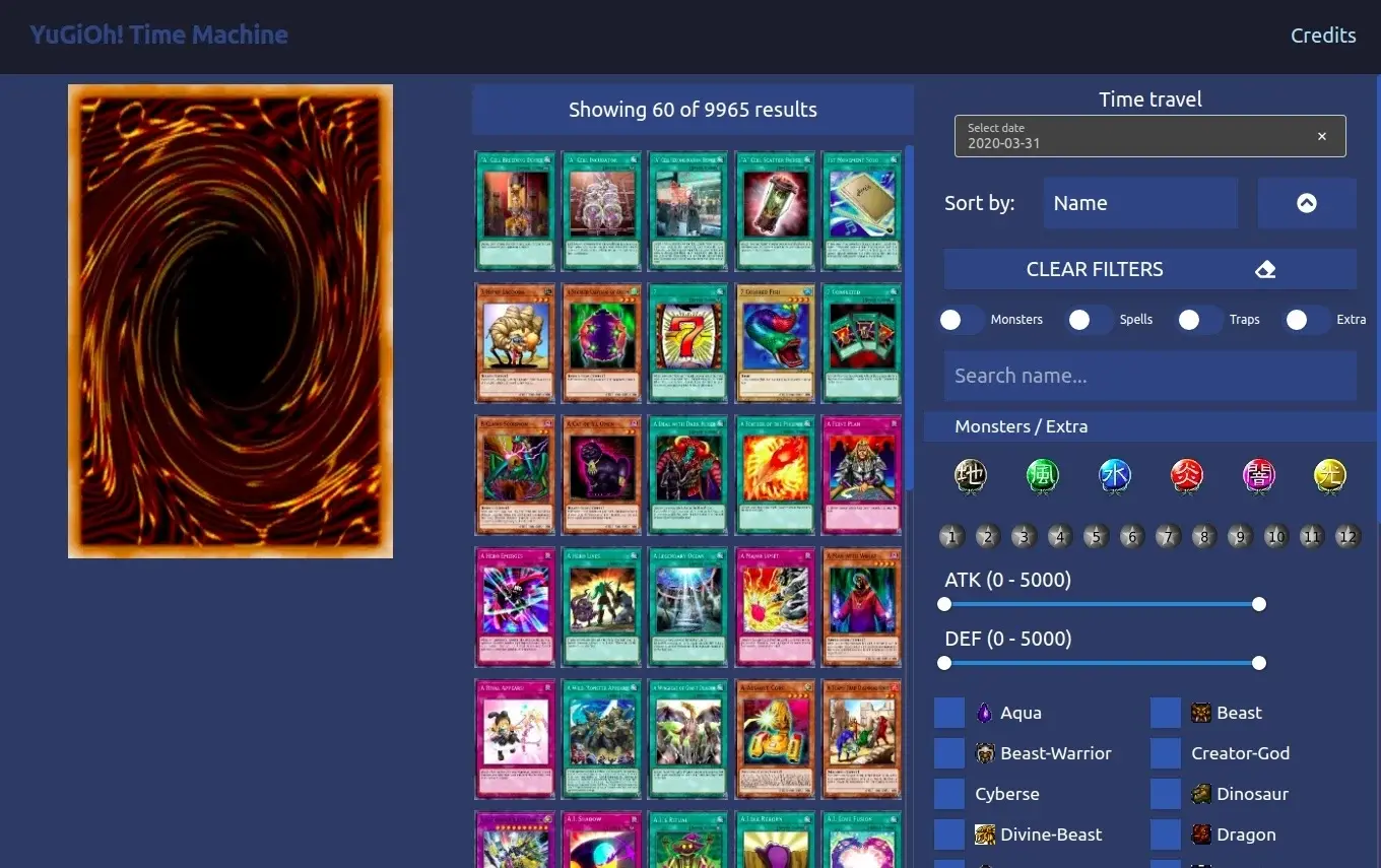 Screenshot of Yu-Gi-Oh! Timemachine